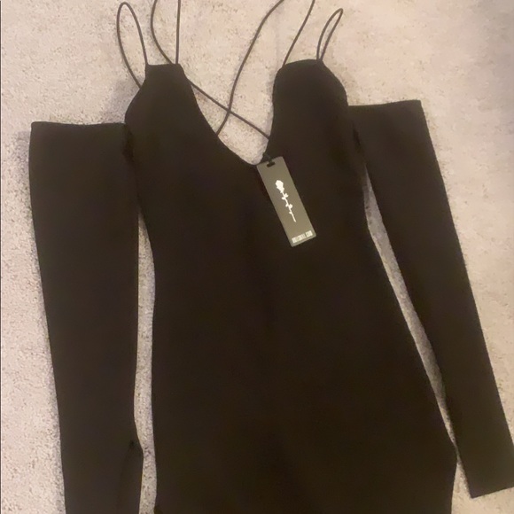 BLACK MINI DRESS - Picture 3 of 4